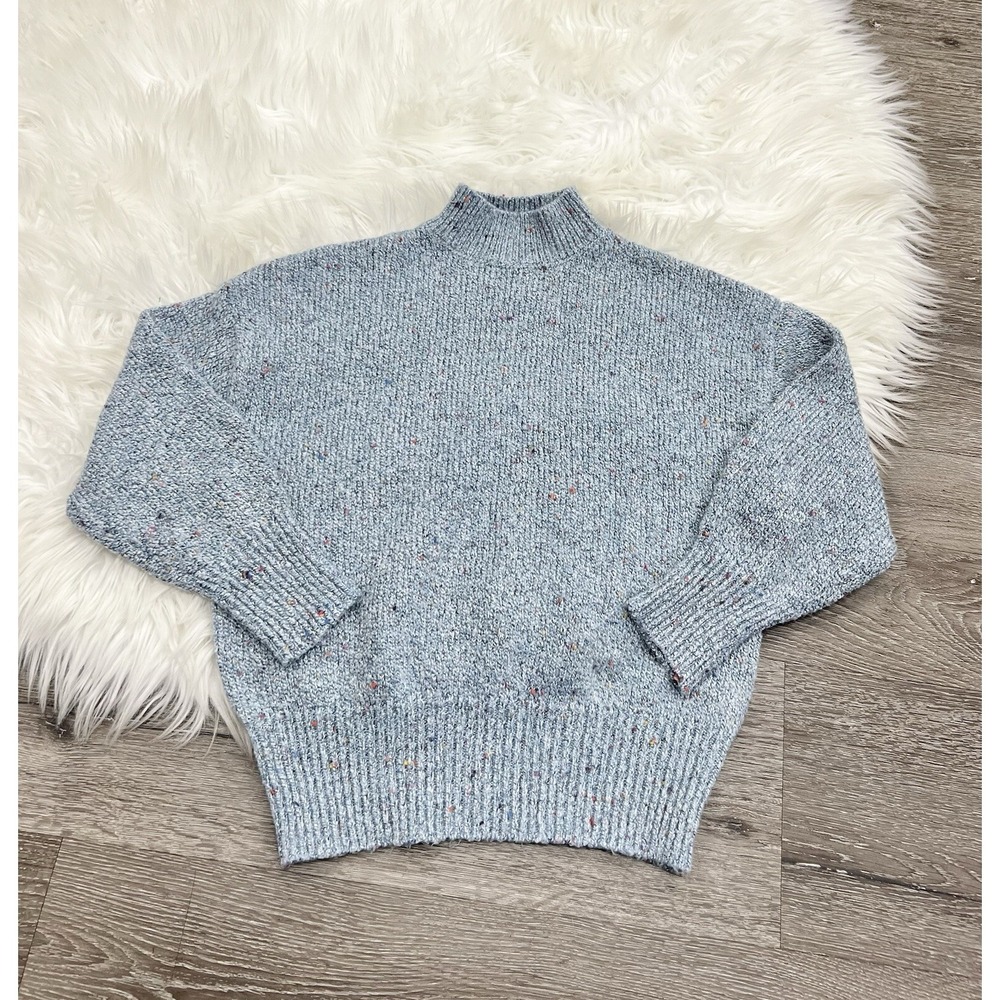 Zara Girls Blue Heathered Confetti Sweater Size 8/9 NWT